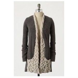 Anthropologie Sparrow Braided Cardigan